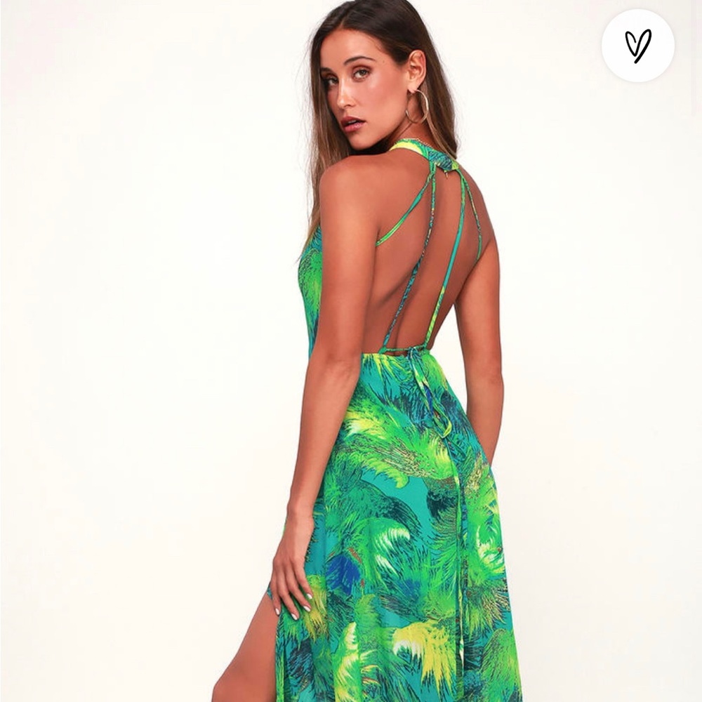 NWT Lulu’s Tropic of Discussion Maxi Dress